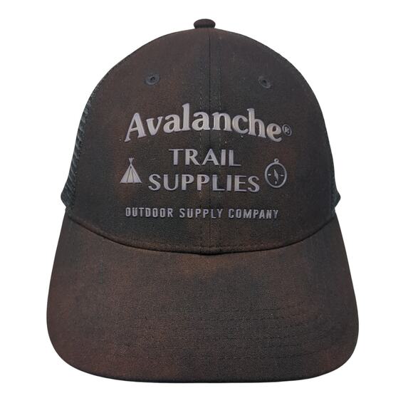 Avalanche Trail Supplies Snapback Trucker Hat Black One Size Adjustable 6 Panel - Picture 1 of 8